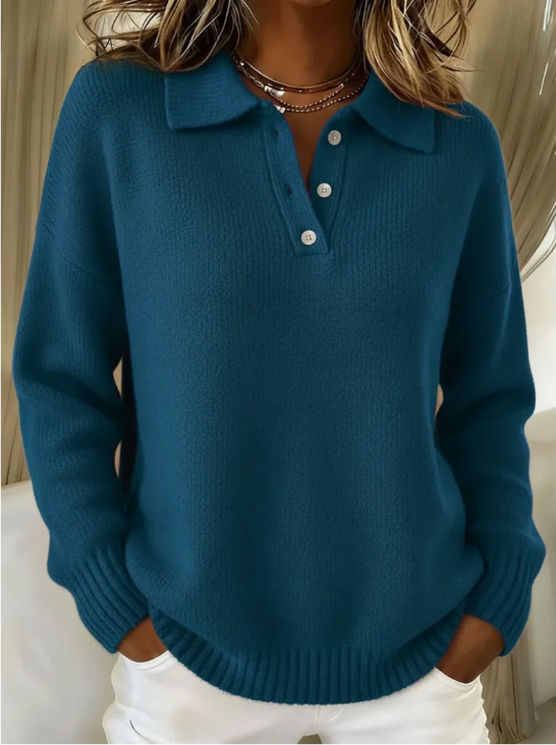 Olivia | Knit Polo Sweater