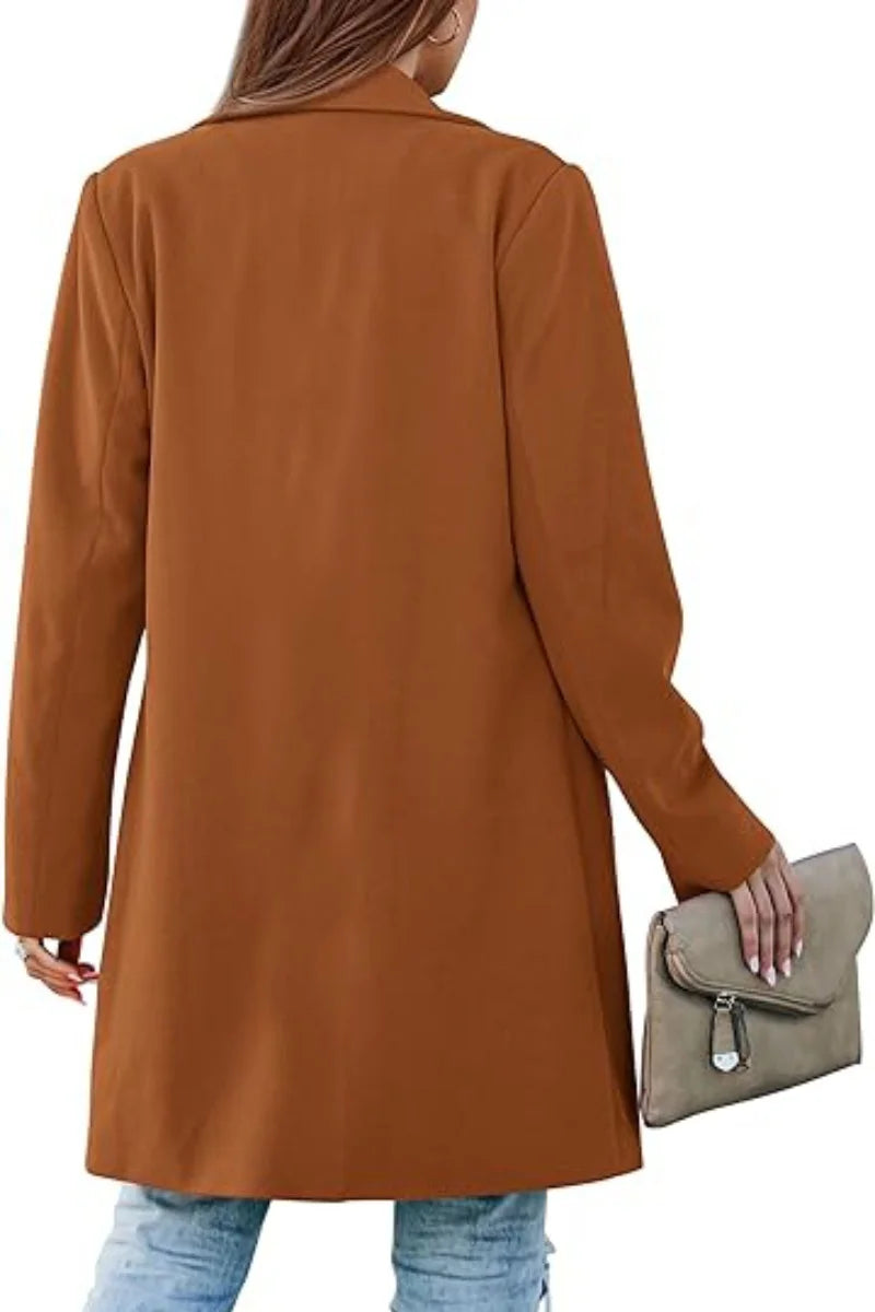Fall Trench Coat for Women – Stylish Lapel Design for Chic Fall Outings