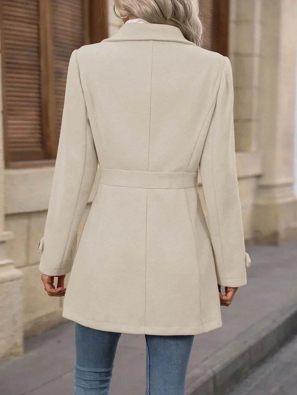 Fall Wool Coat – Elegant Slim Fit Design for Versatile Styling
