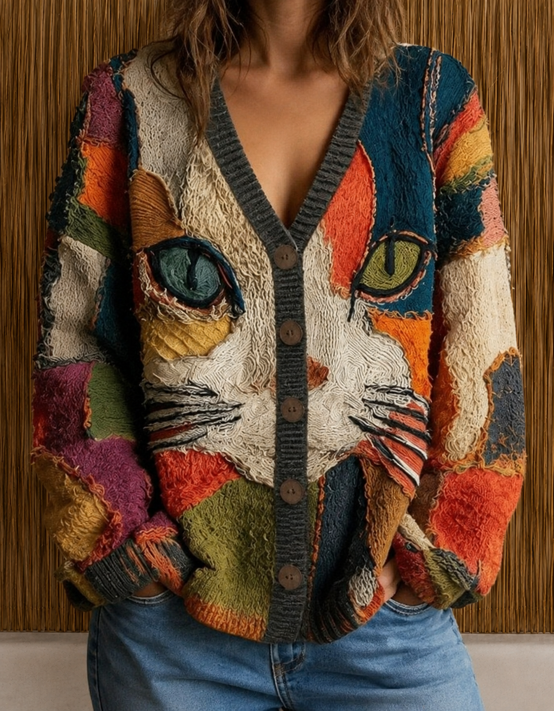 Hildora | Artistic Cat Cardigan