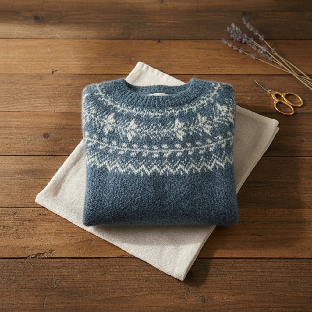 Matilda – Sweater with Gradient Ombre Blue Nordic