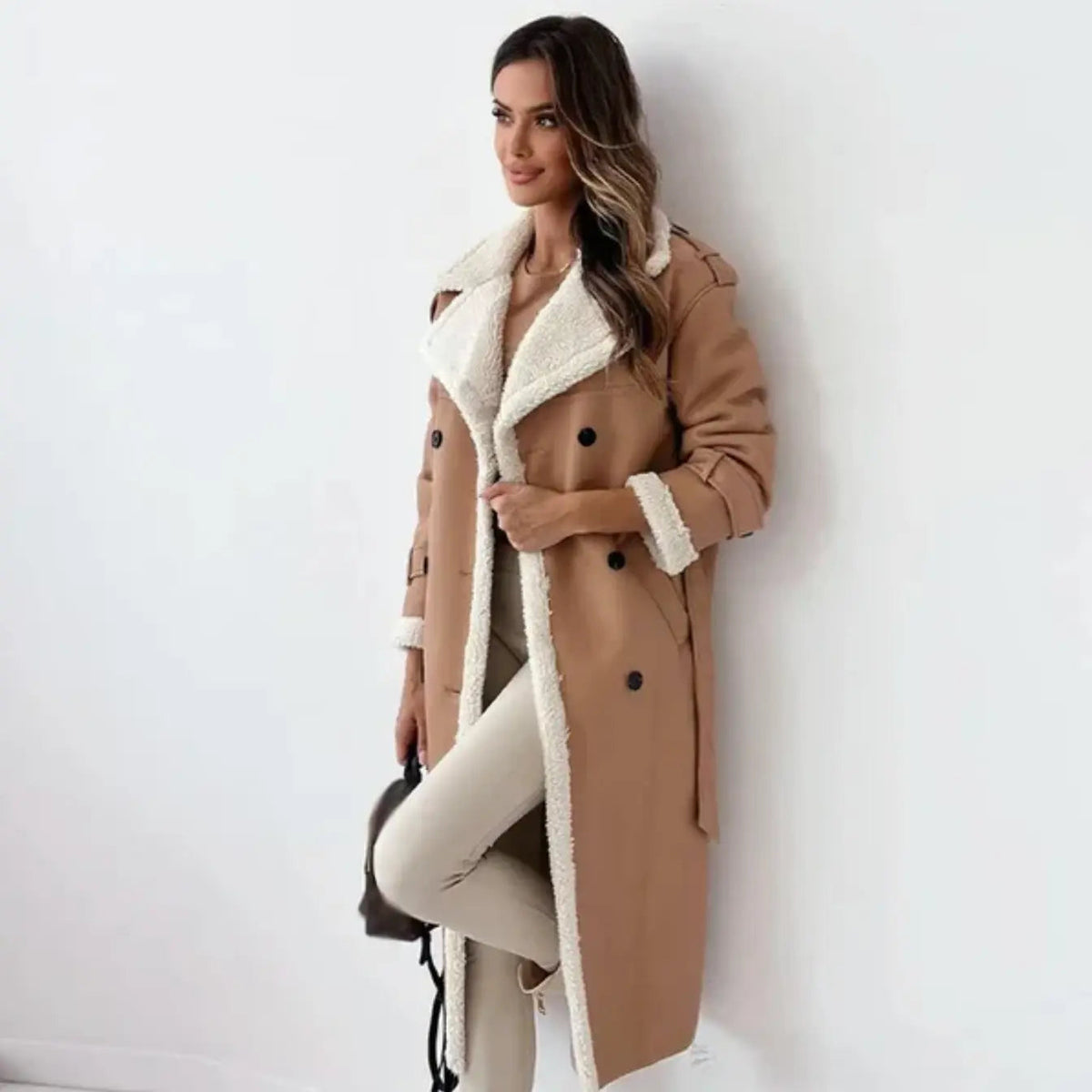 Women's Long Fleece-Lined Coat