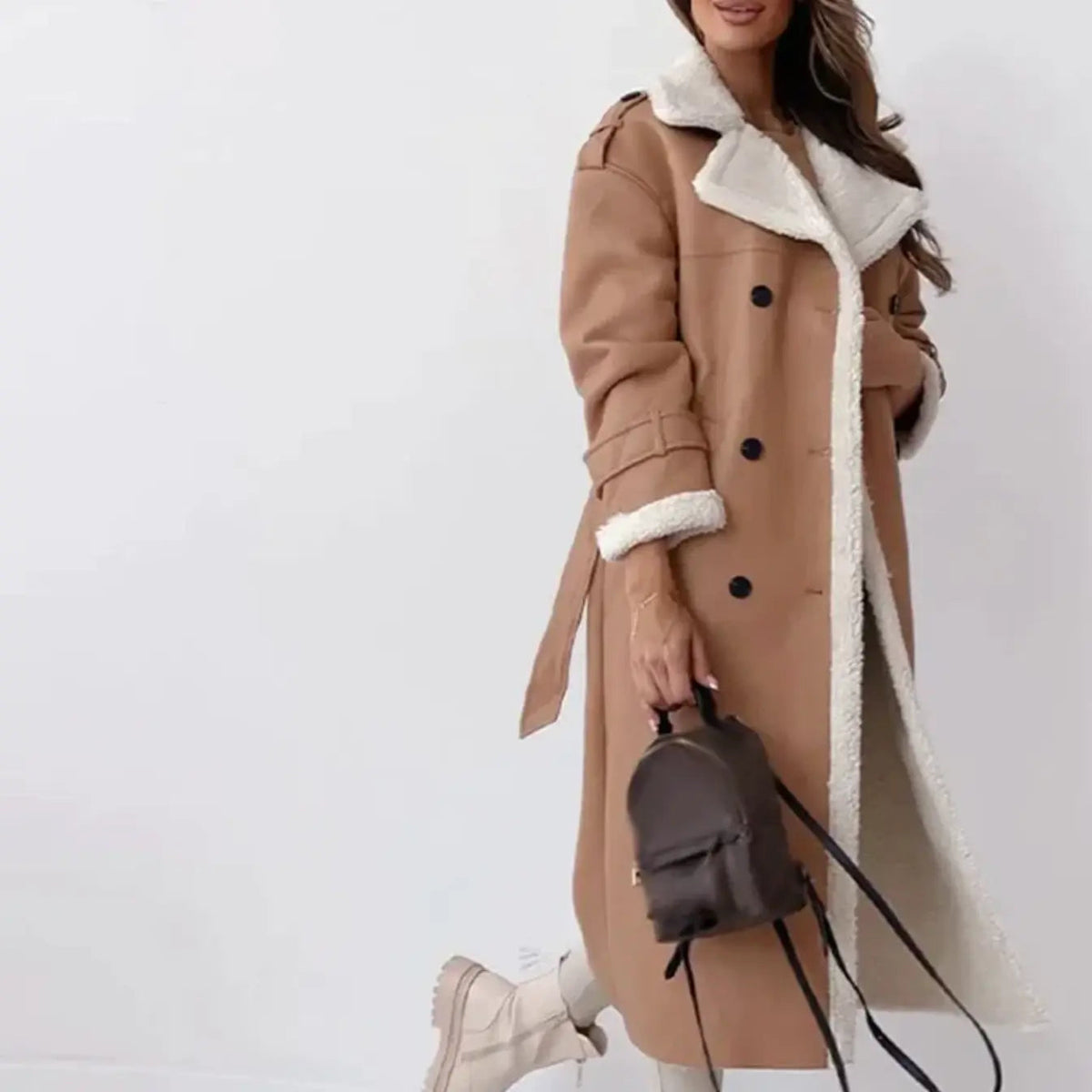 Women's Long Fleece-Lined Coat
