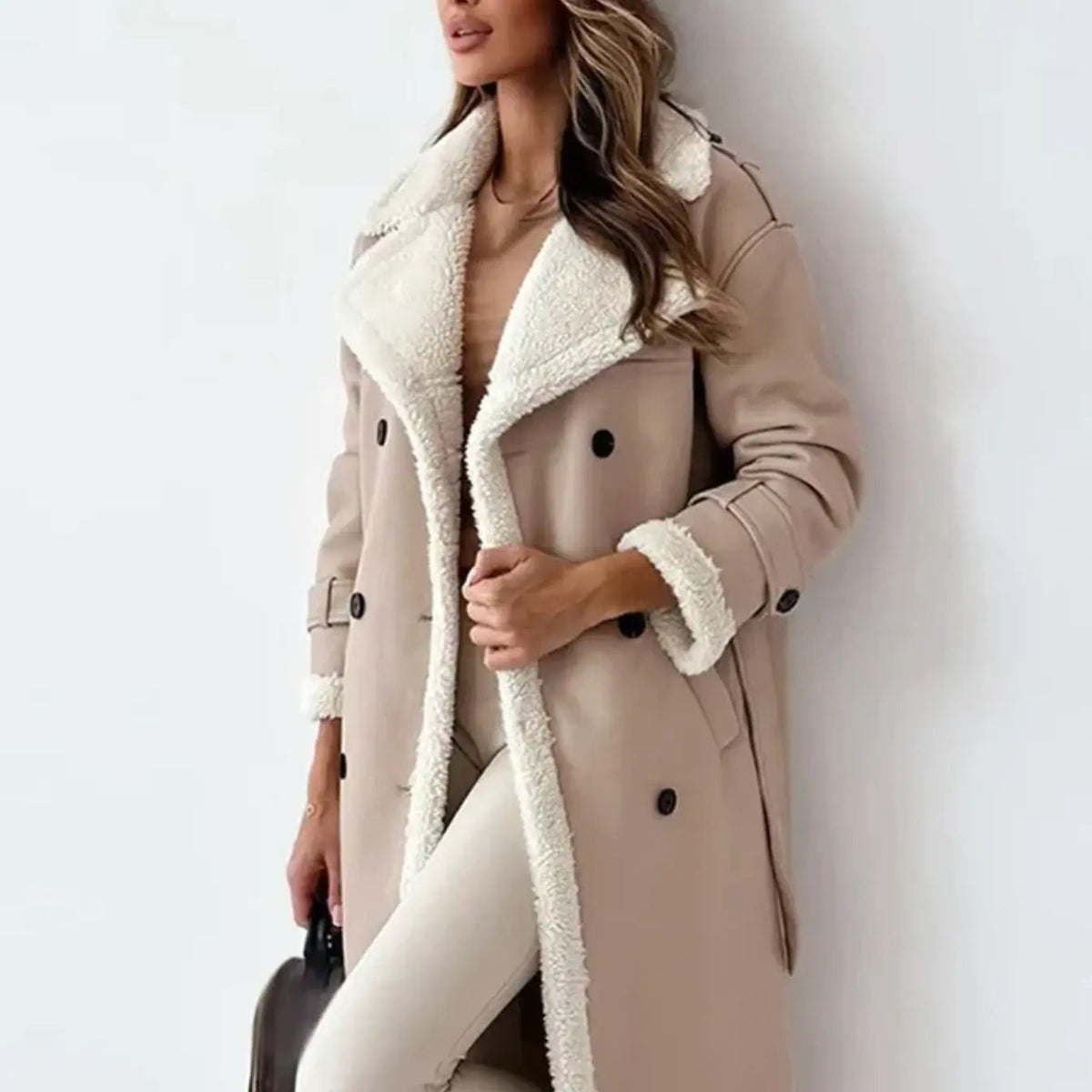 Women's Long Fleece-Lined Coat
