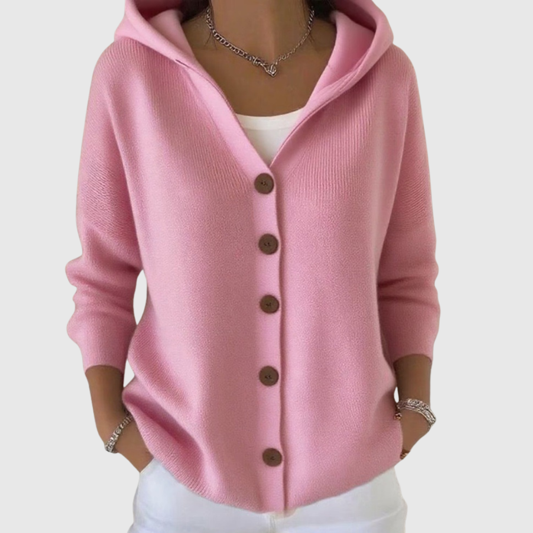 Dahlia | Hooded Button-Front Cardigan