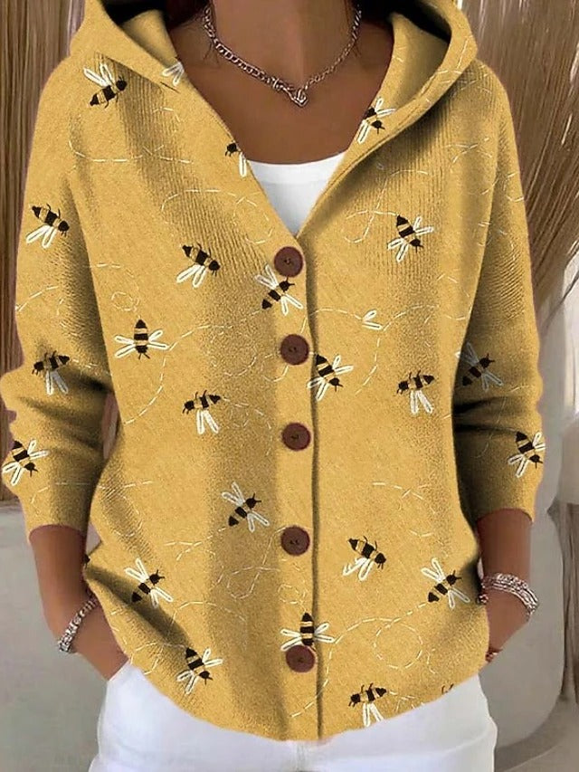 Jivara | Artistic Patchwork Hooded Cardigan