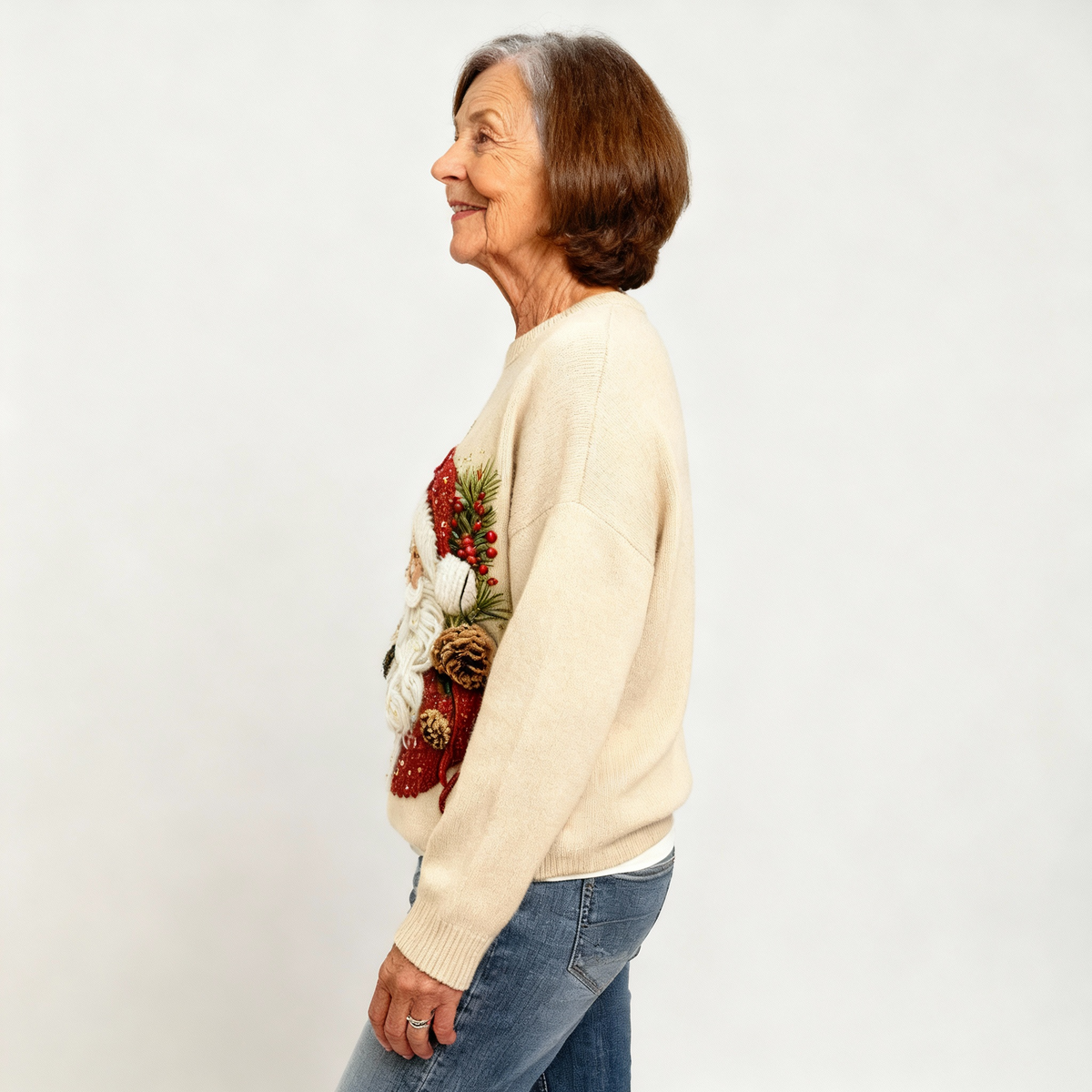 Florence | Casual Round Neck Santa Reindeer Vintage Sweater for Women