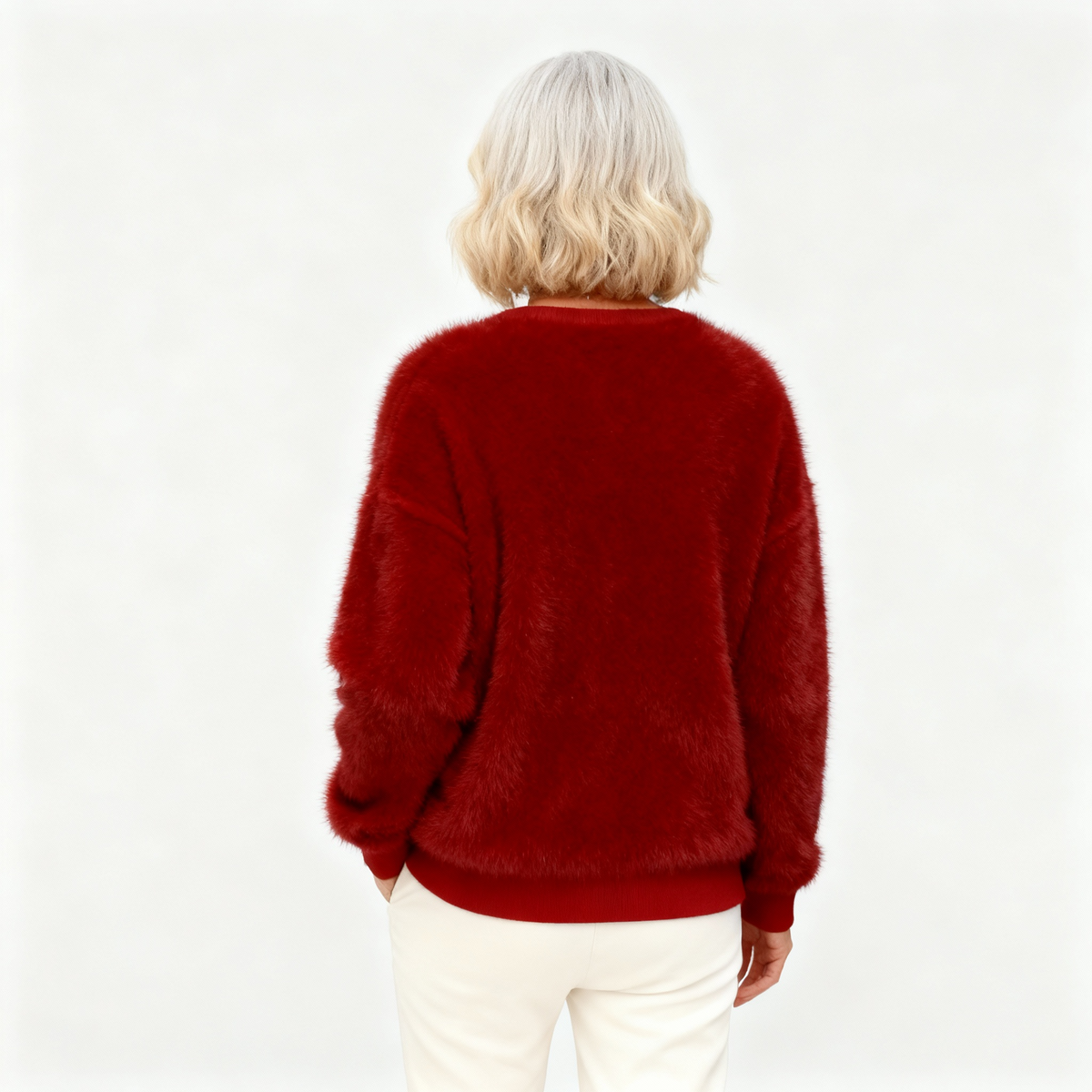Winnie | Flannel Sweater Snowman and Birds Art for Women