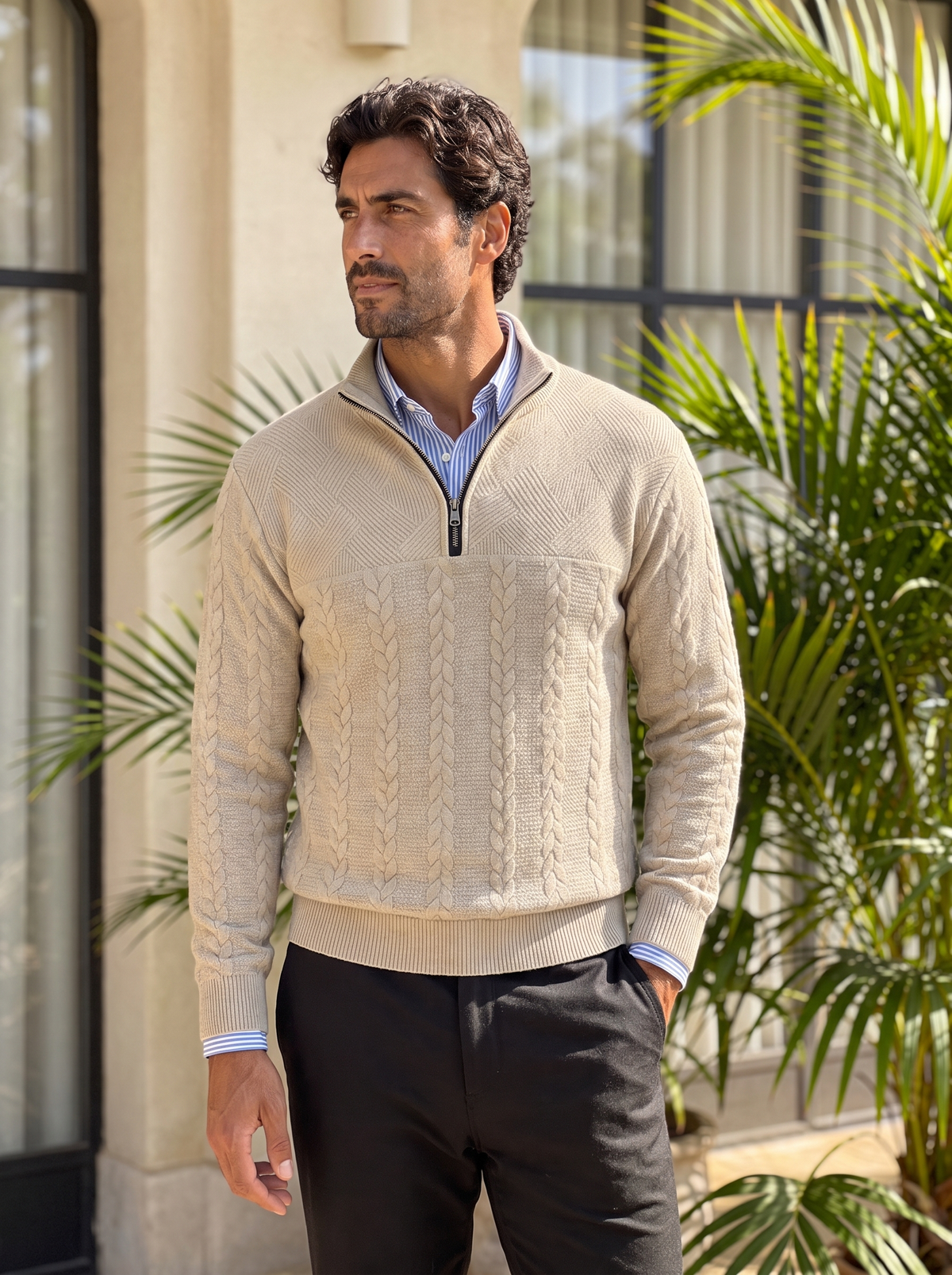 Sawyer Quarter-Zip Henley Pullover
