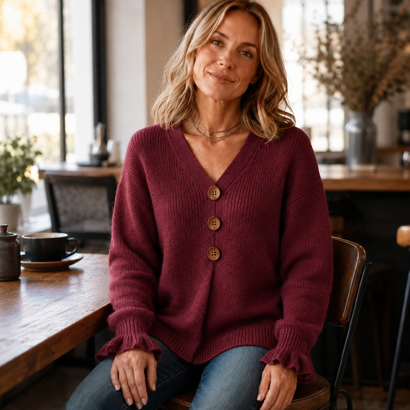 Delilah | Elegant V-Neck Sweater