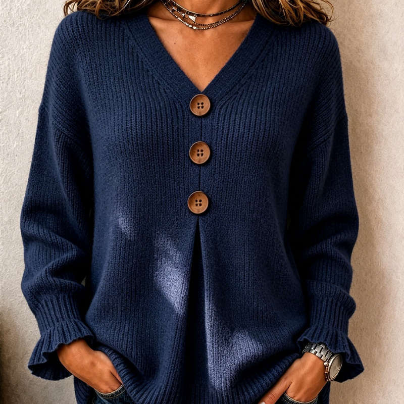 Delilah | Elegant V-Neck Sweater