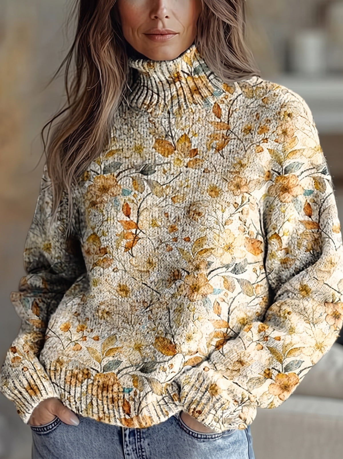 Wrenna | Fall Meadow Turtleneck